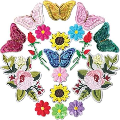 18pc/lot Fashion ironing cartoon embroidery Patches for clothing DIY colorful iron on parches applique for clothes