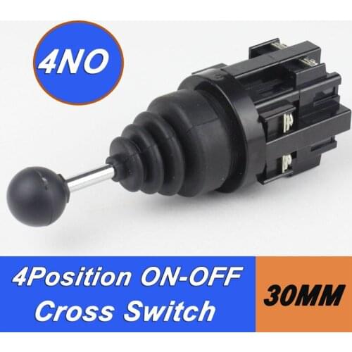 1pcs Monolever switch 4positions Cross switch returnable or stable joystick switch dia.30mm ON-OFF 4NO