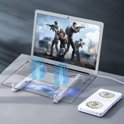 Foldable Desktop Laptop tablet Stand With Cooling Fan Heat Dissipation For HP DELL MacBook Air Pro Stand Notebook Holder Cooler