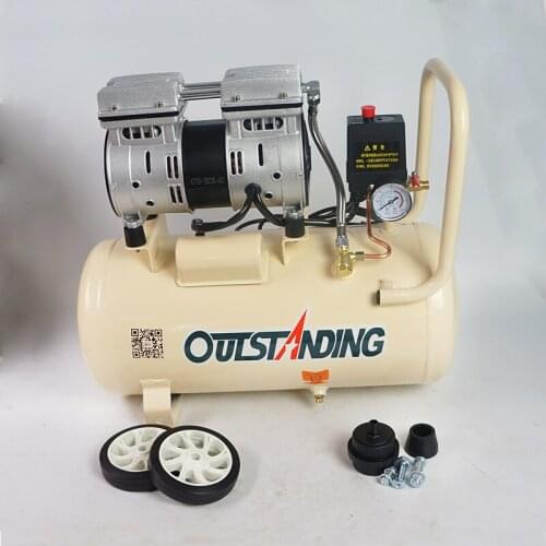 Industrial oil-free air compressor 550W 30L 0.7MPA Quiet High-pressure Pump Tattoo Manicure Spraying Gun Tools