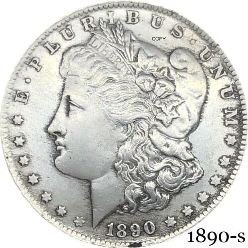 United States Of America 1890 S Morgan One Dollar US Coin Liberty Cupronickel Silver Plated In God We Trust Copy Coin