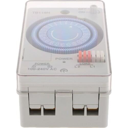 Daily 24-Hour Timer Switch Chronometry Timer Mechanical Analogue Timer with Cover AC 100V-240V