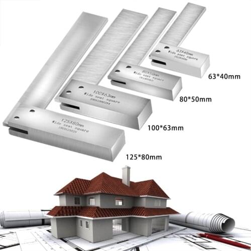 Machinist Precision Edge Square 90 Degree Right Angle Ruler Engineer Measuring Tool Precision Ground Steel Hardened Angle Ruler