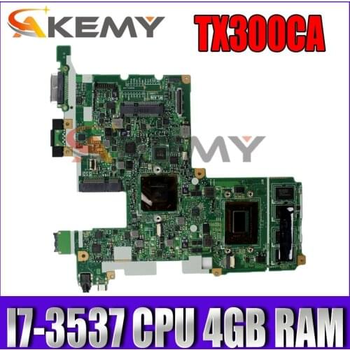 TX300CA motherboard TX300CA I7-3537 CPU 4GB RAM Mainboard REV 2.1 For ASUS TX300C TX300CA Laptop motherboard 100% Tested