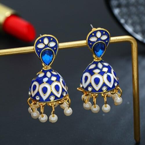 Unique Bohemian Drop Earrings for Women Pearl Tassel Statement Earring Bridal Brincos Thailand Holiday Party Charm Jewelry Gift