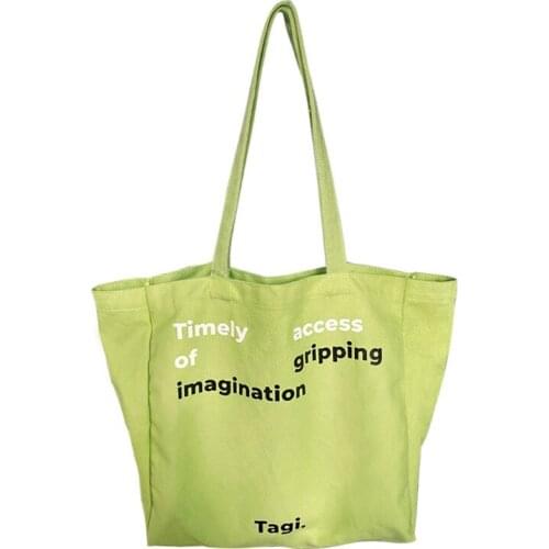 Large Capacity Canvas Shoulder Bag Big Fabric Cotton Cloth Reusable Shopping Bag for Women 2021 Beach Shopper Tote Bags Handbags