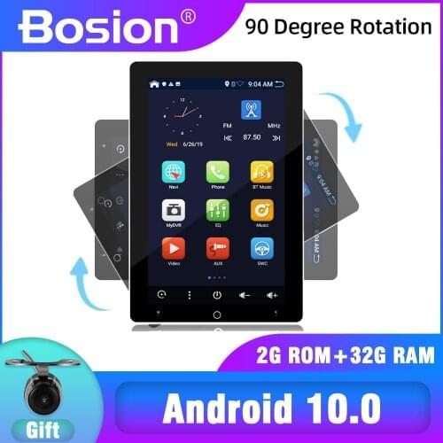 Tesla Style Electric rotation screen 1 Din Universal Android 10 Car radio GPS Player Radio Car Stereo GPS WIFI 2G RAM 32G ROM