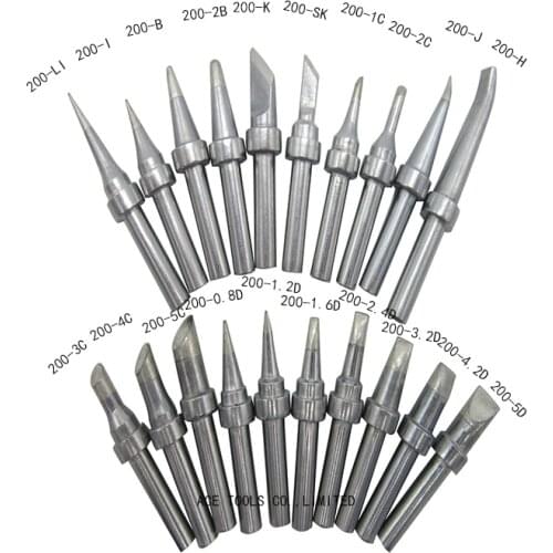 20 PCS QUICK 200 Seris Replacement Soldering Tips Fit 203 203H 204 204H 203D 376(I) 376D(I) 3100 3101 3102 3112 3202 20H-90 Bit
