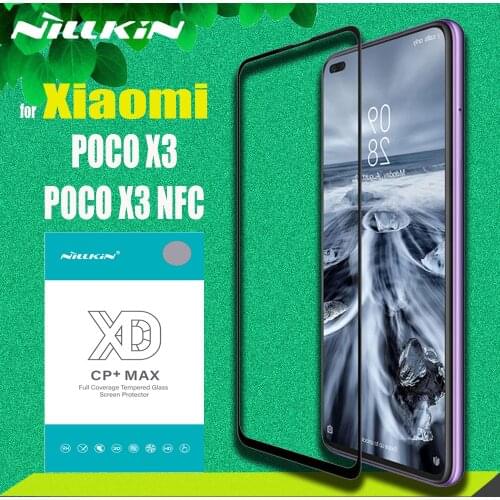 For Xiaomi Poco X3 NFC Tempered Glass Screen Protector Nillkin Full Coverage Clear Safety Protective Glass on POCO X3 Global