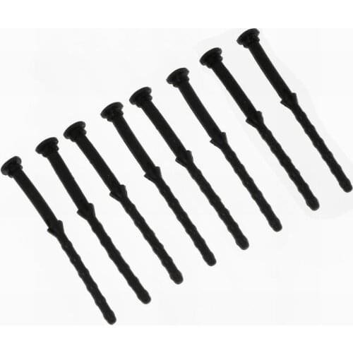 20 PCS 65mm PC Case Fan Mounting Screws Rubber Black Noise Absorbtion Shock Absorption Pins Rivet For Computer PC Case
