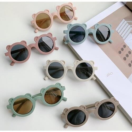 2021 New Children Sunglasses For Beach UV Protection Cute Round Frame Summer Sunglasses for 2-6 Years Boys Girls