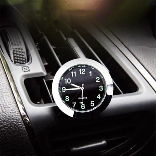 Car Ornament Automotive Clock Auto Watch Automobiles Interior Decoration Stick-On Clock Ornaments Accessories Christmas Gifts