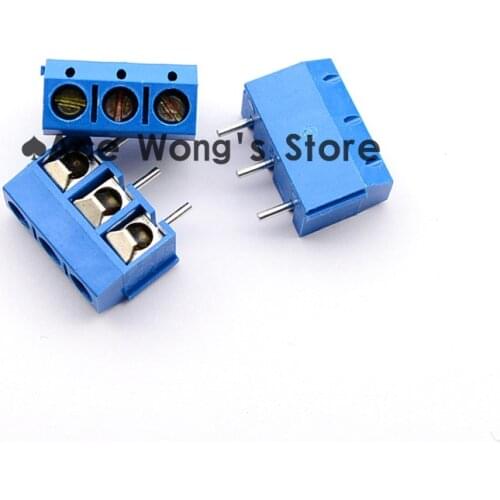 Free Shipping 100PCS 3 Pin Screw Terminal Block Connector 5mm Pitch 5.08-301-3P 301-3P 3pin