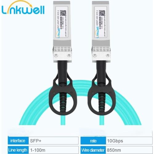 Free shipping 10G SFP+ AOC OM3 Cable - 10 BASE Active Optical SFP+ OM3 Cable , 1-30M Module OM3 Cable AOC 10G SFP+ to SFP+ AOC