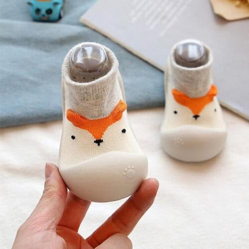 Baby Sock Shoes Boy Girl Toddler First Walkers Newborn Baby Non-slip Floor Socks Soft Sole Rubber Infant Shoes Cute Baby Booties