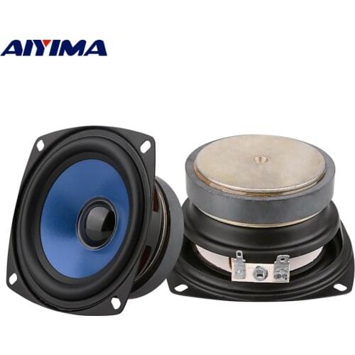 AIYIMA 2Pcs 3.5 Inch Full Range Audio Speakers Portable Sound Music Speaker 4 Ohm 20 W Loudspeaker Column DIY Home Theater