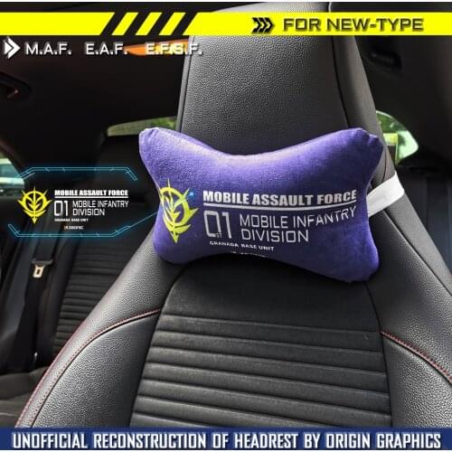 Mobile Suit Gundam ZEON EFSF Car Headrest and Neck Protector Anime Cushion Stuffed & Plush Cartoon Pillow One Pair