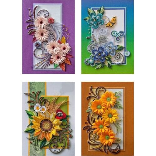 5D Diamond Painting Kits DIY Paper Quilling Painting Picture Crafts Full Round Drill Flower Series Diamond Painting Home Decor