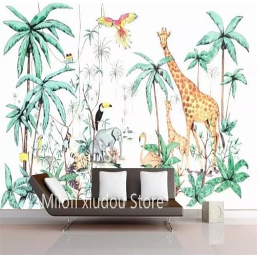 Customized 3D Mural Wallpaper Southeast Asia Plant Animal Living Room Bedroom Background Wall Decorative Painting Luxury Wallpap
