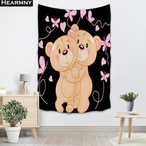 HOT SALE Bear Wall Hanging Tapestry Sheets Home Decorative Tapestries Beach Towel Yoga Mat Blanket Table Cloth Wall Tapestry