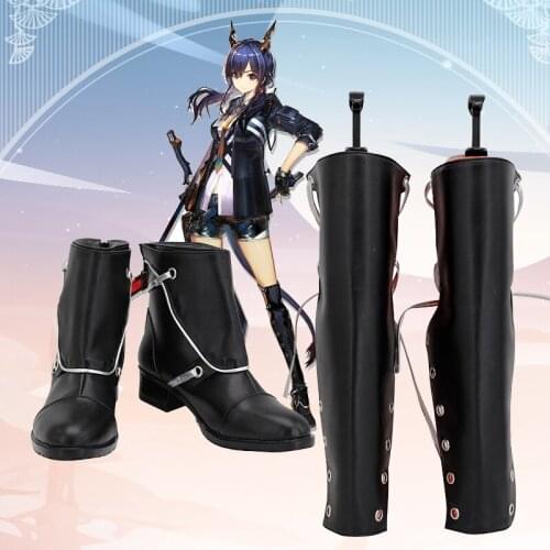 Arknights Ch'en Astesia Cosplay Shoes Boots Game Anime Halloween Carnival Party Cosplay Prop