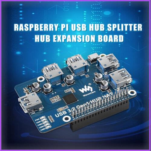 Raspberry Pi 4 Moudle B USB HUB splitter hub expansion board 4-port USB 3.2 Gen1 free drive for Raspberry pi 3B/3B+/4B