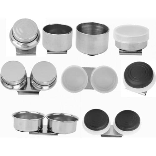Stainless Steel Portable Outdoor Mini Oil Painting Cup Oil Painting Cup Double/Single Dipper Container Cup for Drawing