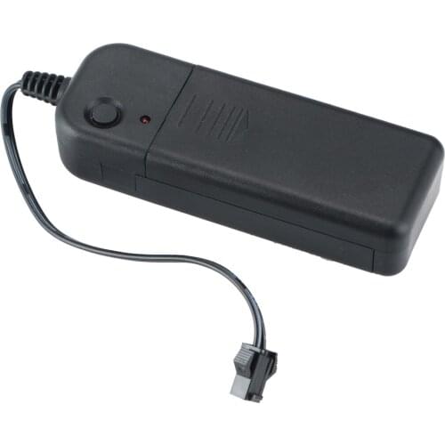 Portable 1/2/3/4/5M Neon Glowing Chasing LED EL Wire Light Driver Converter DC 3V Use 2xAA Battery