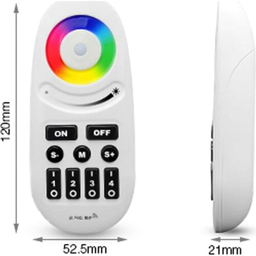 Milight FUT095 LED Controller RGBW Wireless 2.4GHz RF 4 zones Touch Screen Remote Control for RGBW Led Strip Bulb