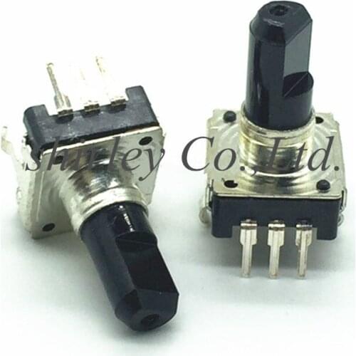 Rotary encoder EC12 E12 360 degree 3pin Audio digital potentiometer 15mm 3P handle switch