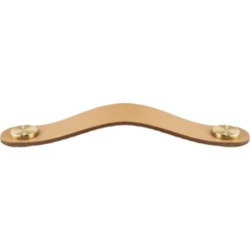 Handmade Eco-friendly Soft Leather Drawer Pull Cupboard Dresser Knobs Wardrobe Drawer Handles Furniture Accessories