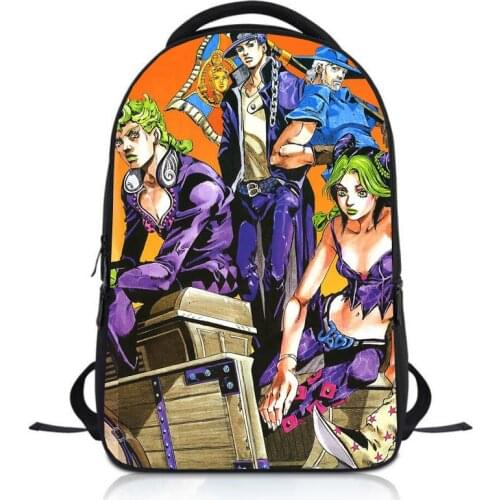 Anime JoJos Bizarre Adventure Students Backpack School Bag Children Cartoon Knapsack Boys Girls Rucksack kids Bookbag Satchel