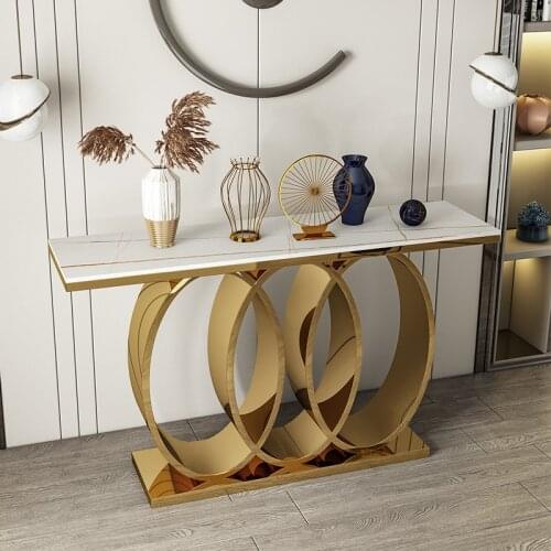 Counter Wrought Iron Modern Minimalist Living Room Decoration Wall Ultra-narrow Entrance Corridor Console Table for Living Room