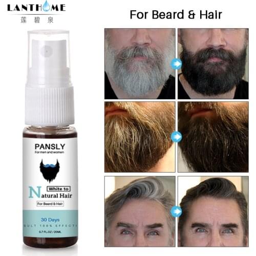 PANSLY Magical Herbal White Hair Treatment Spray Remedies Change White Gray Hair To Black Permanently In 30 Days Naturally 20ML