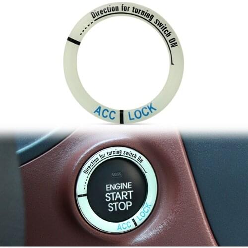 Luminous Car Engine Start Stop Ignition Trim Cover for hyundai i30 fiat 500 punto c4 renault clio mitsubishi lancer palio mini