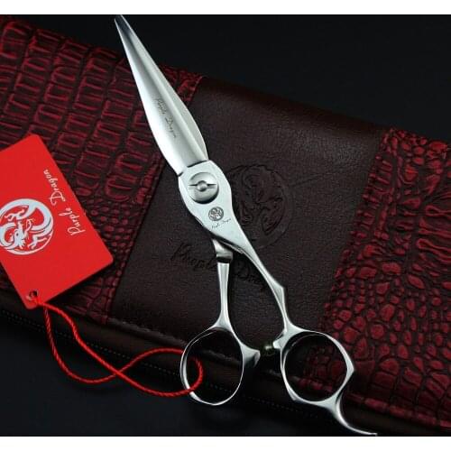 TOPPEST 6' INCH Silvery Hairdressing Scissors With Bag Japan 440C 62HRC Home & Salon Dogs Cats Pet Cutting Shears Hair Scissors