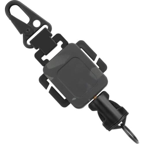 2 in 1 Outdoor Anti-theft Telescopic Buckle Tactical Small Pouch & Keychain Holder Anti-lost EDC Retractable Spring Rope