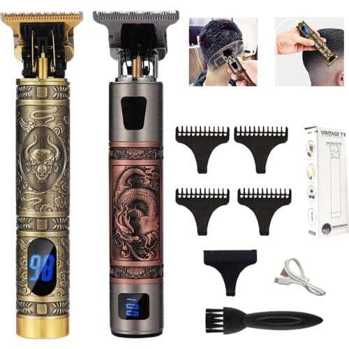Vintage Haircut 2021 Bald Head Hair Clipper Trimmer Classical Rechargeable Barber Shaving Machine Cutter For Men Haircut Style
