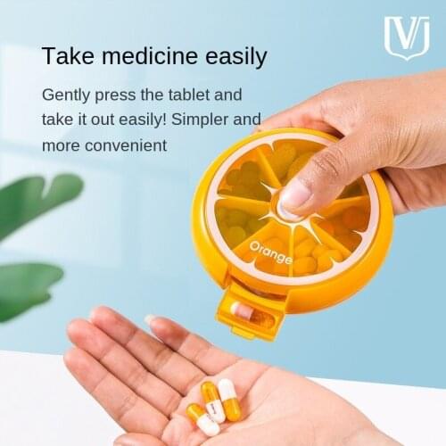 Weekly Rotating Pill Box Case Splitter Tablet Storage Organizer Medicine 7 Day Pill Container For Travel