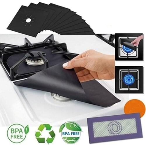 New 2Pcs Gas Stove Cooker Protectors Cover/liner Clean Mat Pad Kitchen Gas Stove Stovetop Protector Kitchen Accessories