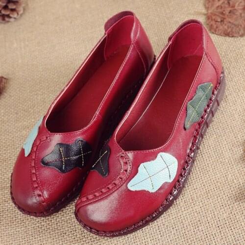 Womens shoes 2021 Summer New Fashion Genuine Leather Soft Sole Flats Shoes Big Size 42 Designer Womens Shoes Black Leather Flats