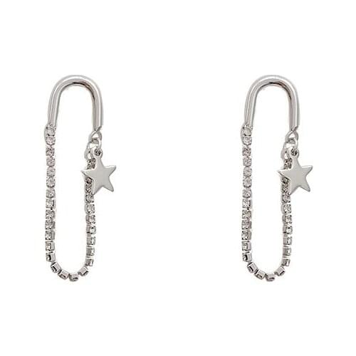 POTCET Womens Pentagram Stud Earrings Geometric Fashion Retro Hip Hop Personality Party Jewelry