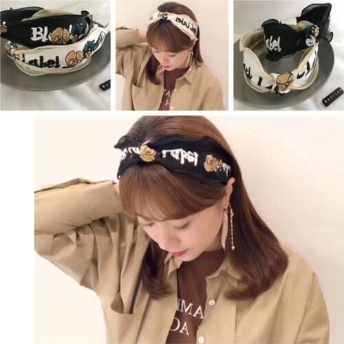 Women Hair Hoops Embroidery Flowers Headband wave Fabric Hairband Girls Dance Party Sexy Boutique Hair Accessories fanssee 1pcs