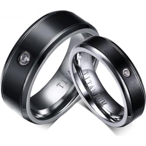 100% Titanium Ring for Women / Men Wedding Engagement Ring Not allergic 6mm/8mm for 1 piece