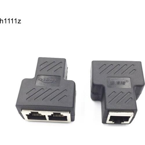 2PCS RJ45 Connector RJ45 Splitter 8P8C Network Adapter Extender Connector Suitable for Cat5E Cat6 Cat7 Ethernet Router Function