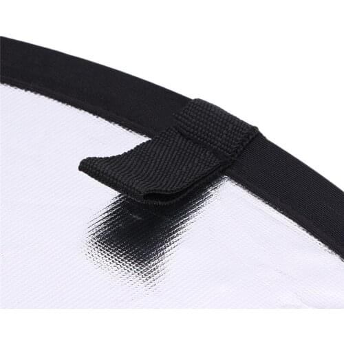 2 in 1 55-60cm Light Mulit Collapsible Disc Photography Reflector Silver/White L4MD
