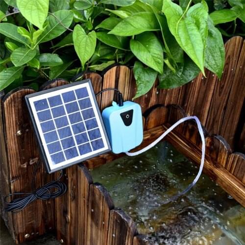 2L/min Quiet Energy-saving Solar Powered Aquarium Airpump Oxygenator Water Oxygen Pump Fish Tank Pond Aerator Aquarium Airpump