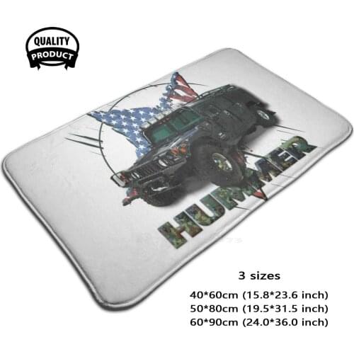 Hummer American Army Door Mat Foot Pad Home Rug Hummer Car Hummer H1 Vehicle Hmmwv Military Vehicle 4X4 Off Road Hummer Fan Us