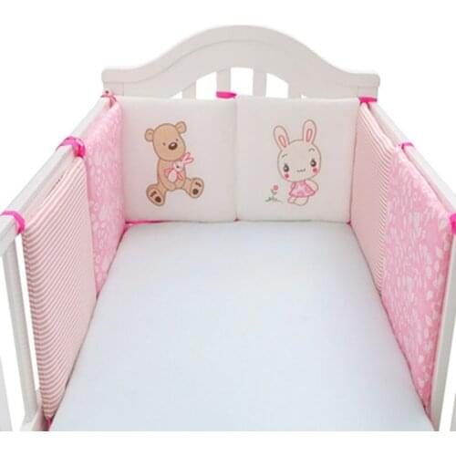 Baby Bed Crib Bumper Thick Pillow One-piece Crib Around Cushion Cot Protector Pillows Newborns Room Decor