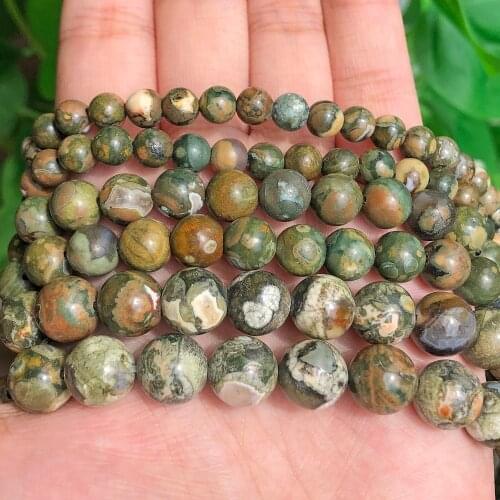 Natural Green Old KAMBABA Stone Beads For Jewelry Making 15inches 6mm 8mm 10mm DIY Jewelry (F00580)